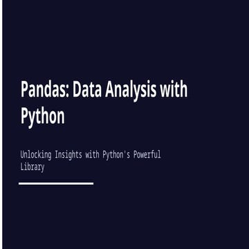 Complete Introduction To Pandas Python.pptx