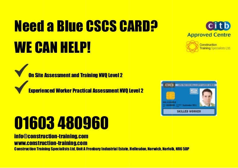 Need a Blue CSCS CARD