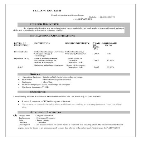 Nandhini Resume | DOCX