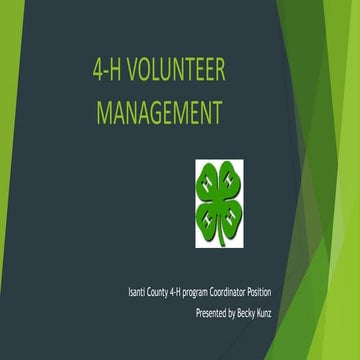4 H Volunteer Management