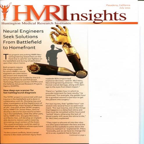 HMRI - brain-prosthetic connections