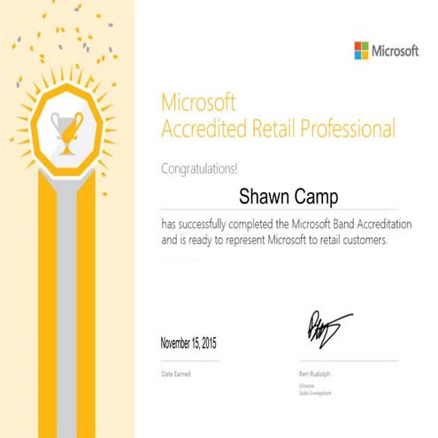 Microsoft Band Accreditation