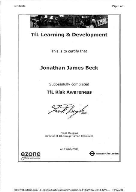 TfL Business Risk Management | PDF