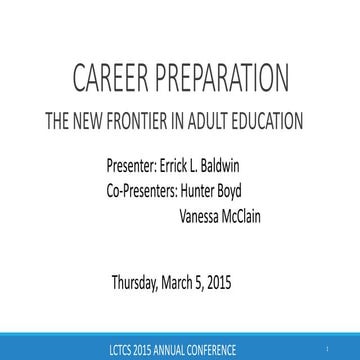 CAREER_PREPARATION_NewFrontier _LCTCS2015