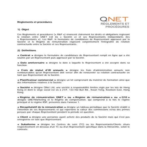 Qnet Compensation Plan | PDF