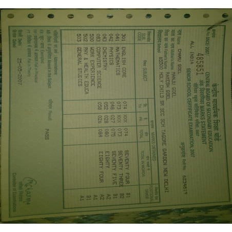 12th marksheet | PDF