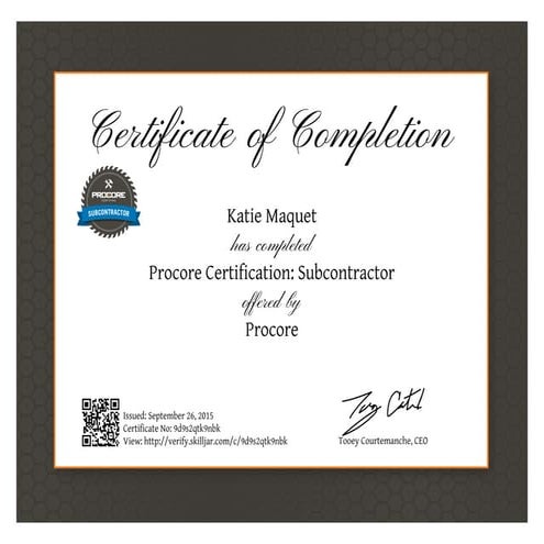 Procore Cert | PDF