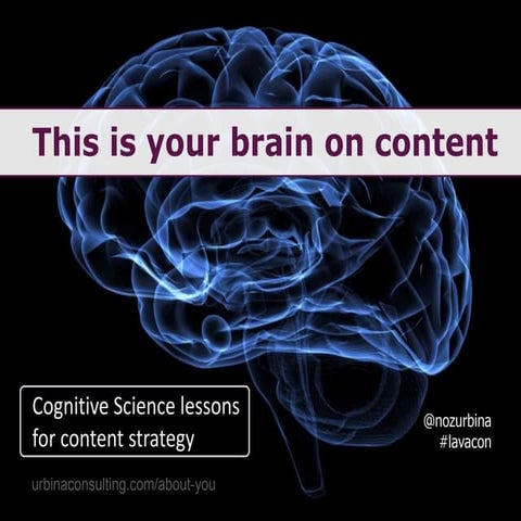 This is Your Brain on Content: Cognitive Science Lessons for Content Strategy