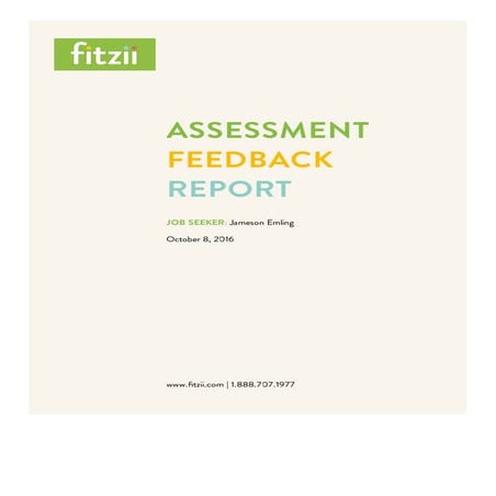 Assessment Feedback Report