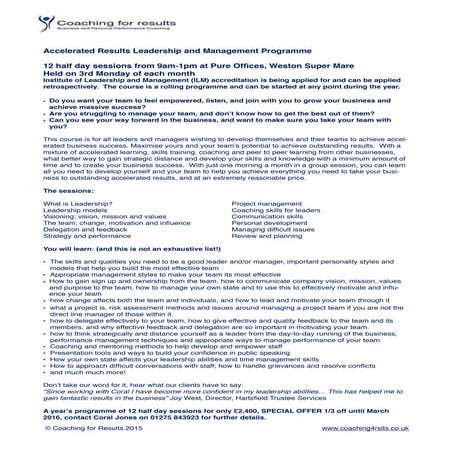 accelerated results leadership and management summary 2