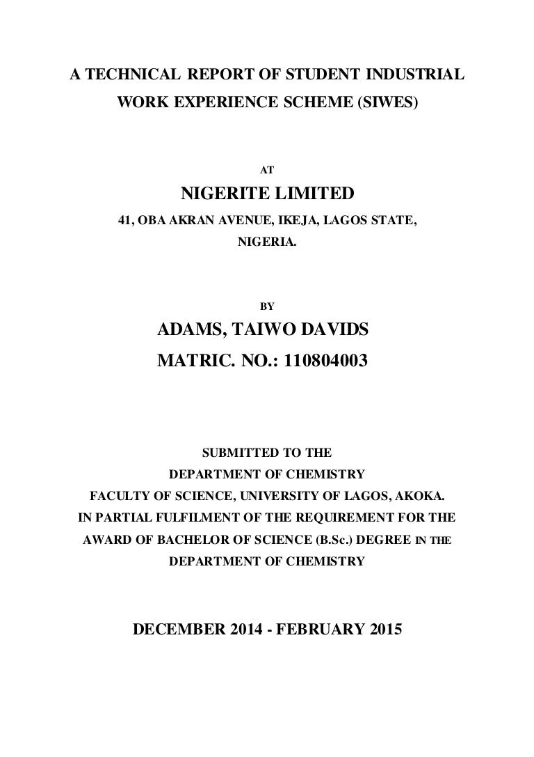 SIWES Report