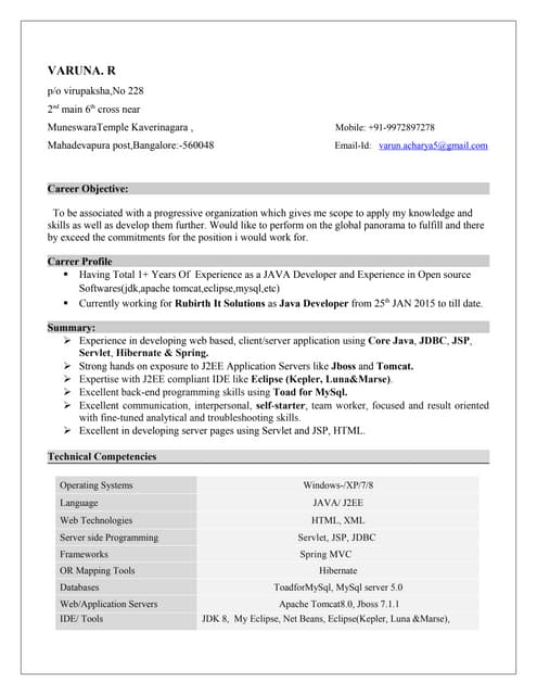 Curriculum vitae