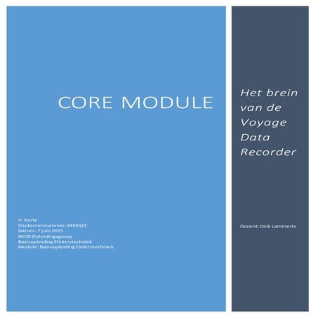 Core Module (examenopdracht Basisopleiding Elektrotechniek)