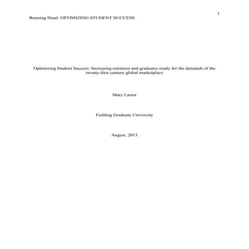 Optimizing Student Success | PDF