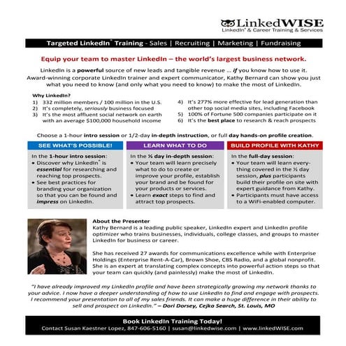 LinkedWISE LinkedIn seminars