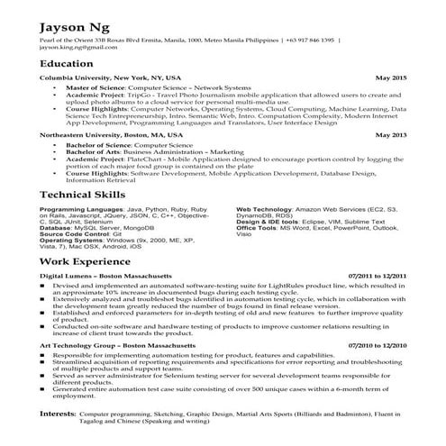 My resume | DOCX