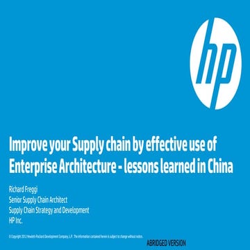 Supply Chain and EA abridged