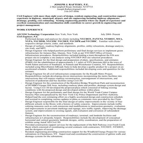 Joseph J. Raftery - Civil Engineer, P.E.