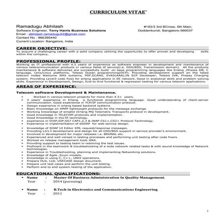 Abhilash resume