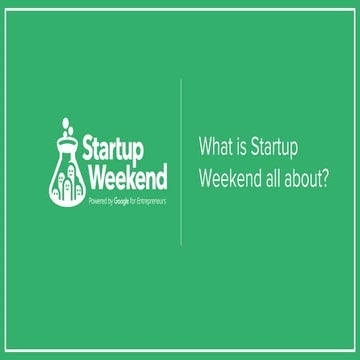 Introduction to Startup Weekend | PPT