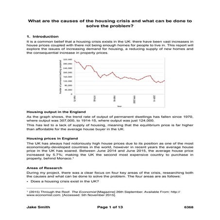 What are the causes of the housing crisis and what can be done to solve the p...
