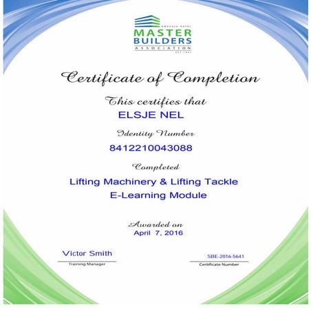 LIFTING MACHINERY & LIFTING TACKLE