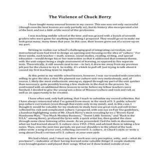 The Violence of Chuck Berry