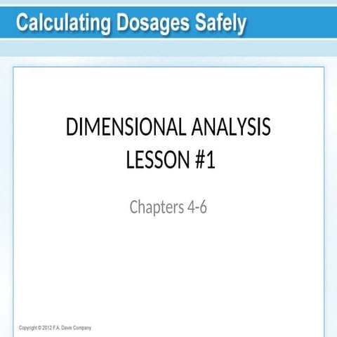 Dimensional Analysis Lesson 1 Student PP Ch 4-6.ppt