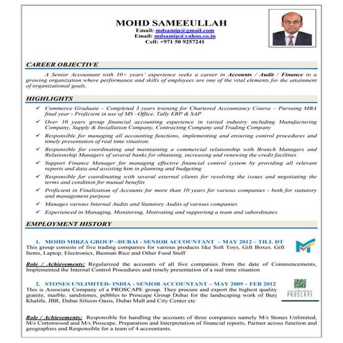 Resume of Sami Updated