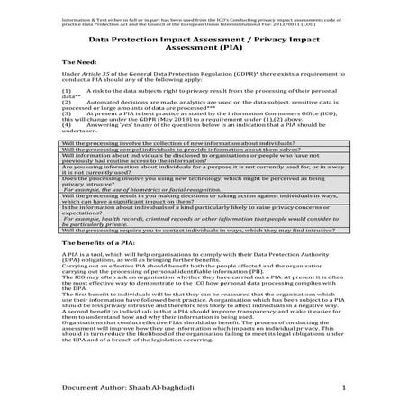Privacy Impact Assessment vs Risk Assessment vs Business Impact ...