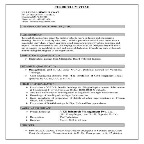 Prashant - CV simple format | PDF