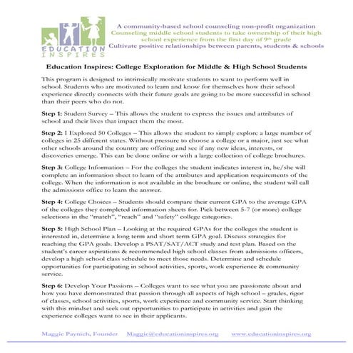 Creating your school profile | DOCX