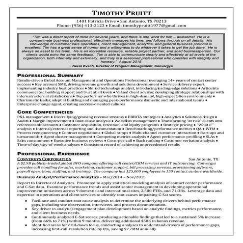 Timothy Pruitt Resume