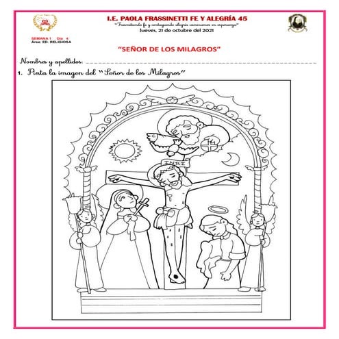 Ficha ed. religiosa "Señor de los Milagros"