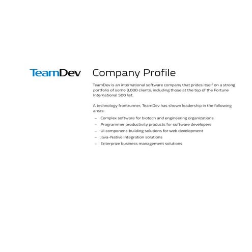 TeamDev-Company_Profile