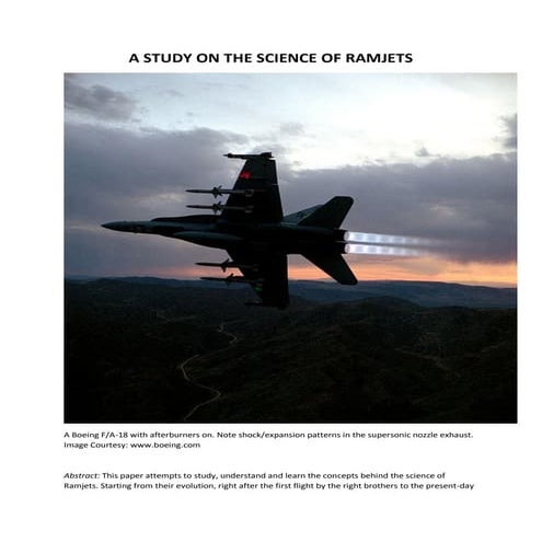 Ramjets Review Paper