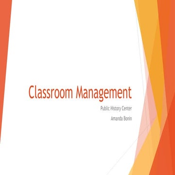 PHC - Classroom Management