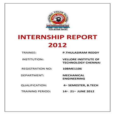 integral coach factory report 