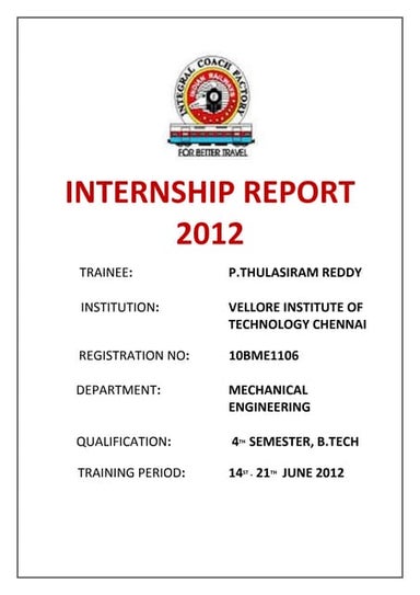 integral coach factory report 