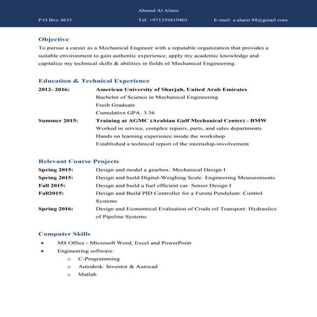 CV_ Ahmed Al Alami | PDF