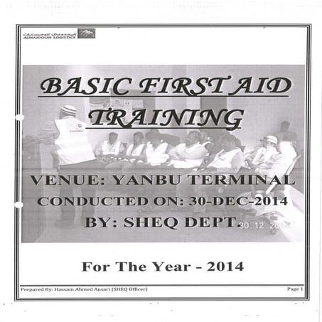 First Aid Training Session -02 (30 Dec 2014)