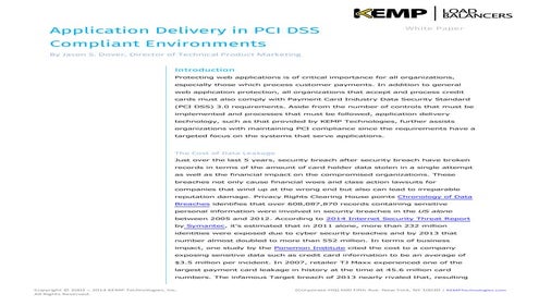Whitepaper - Application Delivery in PCI DSS Compliant Environments