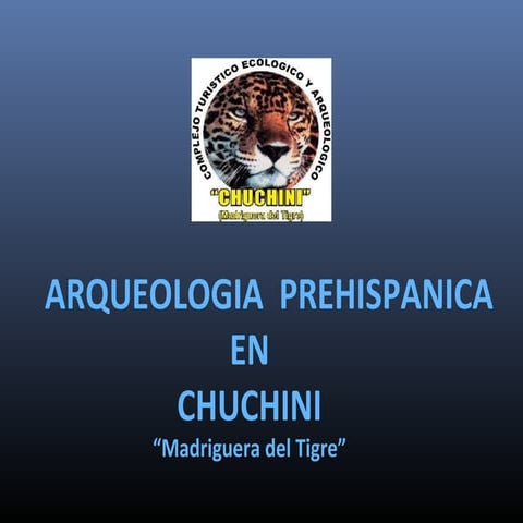 ARQUEOLOGIA PREHISPANICA EN CHUCHINI “Madriguera del Tigre” | PPT