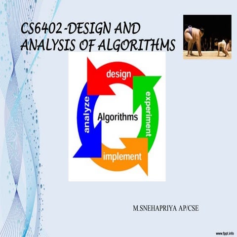 DESIGN AND ANALYSIS OF ALGORITHM FULL NOTES | PPT
