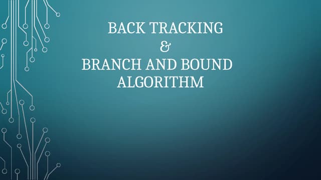 DAA-backtracking and branch and bound.ppt