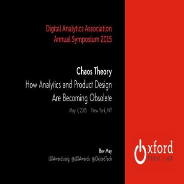 Chaos Theory: How Real-Time Data is Making Analytics and Product Design Obsol...