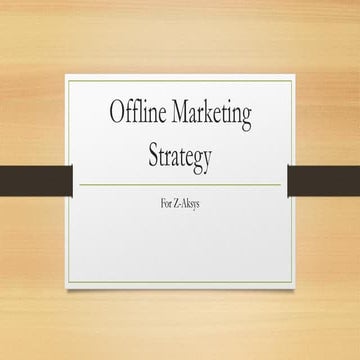 Offline Marketing Strategy