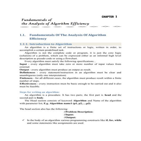 Daa chapter 1 | PDF