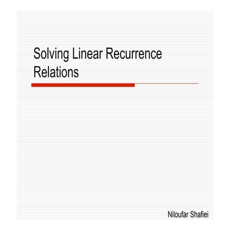 Daa linear recurrences