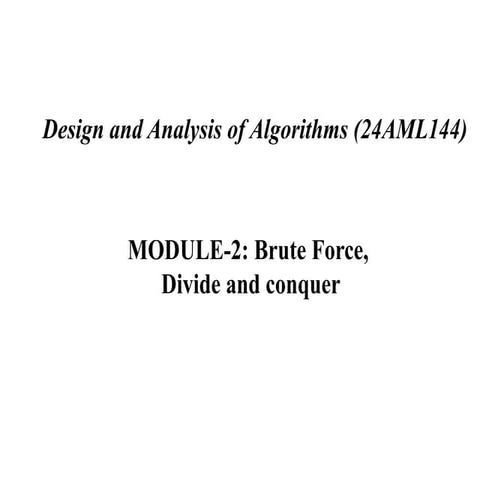 Divide and conquer algorithm | PPT